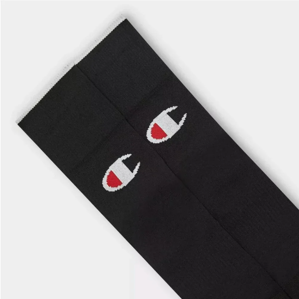 CHAMPION Kids Sport Performance Soccer Socks 2 pack - Black Medium - NEW